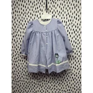 Cuddle bear y2k  Infant Girls Dress 24 Months White and Purple Plaid 3pc outfit